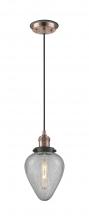 Innovations Lighting 201CBP-ACBK-G165 - Geneseo - 1 Light - 7 inch - Antique Copper - Cord hung - Mini Pendant