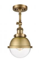 Innovations Lighting 201F-BB-HFS-62-BB-LED - Hampden - 1 Light - 7 inch - Brushed Brass - Adjustable Semi-Flush Mount