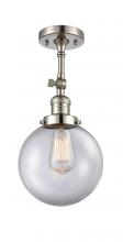 Innovations Lighting 201F-PN-G202-8-LED - Beacon - 1 Light - 8 inch - Polished Nickel - Adjustable Semi-Flush Mount