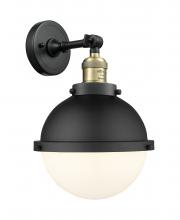 Innovations Lighting 203-BAB-HFS-81-BK-LED - Hampden - 1 Light - 9 inch - Black Antique Brass - Adjustable Sconce