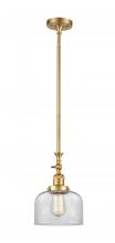 Innovations Lighting 206-SG-G72 - Bell - 1 Light - 8 inch - Satin Gold - Stem Hung - Adjustable Mini Pendant