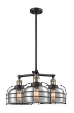 Innovations Lighting 207-BAB-G73-CE-LED - Bell Cage - 3 Light - 24 inch - Black Antique Brass - Stem Hung - Chandelier
