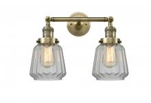 Innovations Lighting 208-AB-G142-LED - Chatham - 2 Light - 16 inch - Antique Brass - Adjustable Bath Vanity Light
