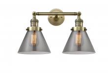 Innovations Lighting 208-AB-G43-LED - Cone - 2 Light - 18 inch - Antique Brass - Adjustable Bath Vanity Light