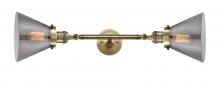 Innovations Lighting 208L-AB-G43-LED - Cone - 2 Light - 8 inch - Antique Brass - Adjustable Bath Vanity Light