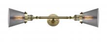 Innovations Lighting 208L-AB-G63-LED - Cone - 2 Light - 6 inch - Antique Brass - Adjustable Bath Vanity Light