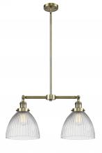 Innovations Lighting 209-AB-G222-LED - Seneca Falls - 2 Light - 21 inch - Antique Brass - Stem Hung - Adjustable Island Light