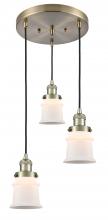 Innovations Lighting 211/3-AB-G181S - Small Canton 3 Light Multi-Pendant