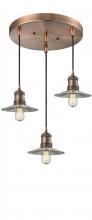Innovations Lighting 211/3-AC-G2 - Halophane 3 Light Multi-Pendant