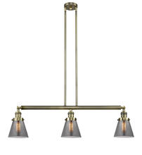 Innovations Lighting 213-AB-G63-LED - Cone - 3 Light - 39 inch - Antique Brass - Stem Hung - Adjustable Island Light