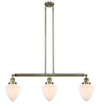 Innovations Lighting 213-AB-G661-7 - Bullet - 3 Light - 38 inch - Antique Brass - Stem Hung - Adjustable Island Light