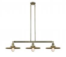 Innovations Lighting 213-AB-MFR-AB-12-LED - Appalachian - 3 Light - 45 inch - Antique Brass - Stem Hung - Adjustable Island Light