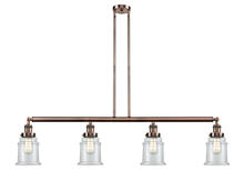 Innovations Lighting 214-AC-G182-LED - Canton - 4 Light - 51 inch - Antique Copper - Stem Hung - Island Light