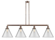 Innovations Lighting 214-AC-G42-L - Cone - 4 Light - 56 inch - Antique Copper - Stem Hung - Island Light
