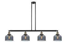 Innovations Lighting 214-BAB-G73 - Bell - 4 Light - 53 inch - Black Antique Brass - Stem Hung - Adjustable Island Light