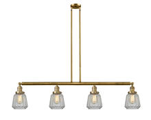 Innovations Lighting 214-BB-G142 - Chatham - 4 Light - 51 inch - Brushed Brass - Stem Hung - Adjustable Island Light