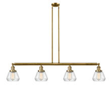 Innovations Lighting 214-BB-G172 - Fulton - 4 Light - 51 inch - Brushed Brass - Stem Hung - Adjustable Island Light