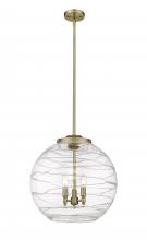 Innovations Lighting 221-3S-AB-G1213-18-LED - Athens Deco Swirl - 3 Light - 18 inch - Antique Brass - Stem hung - Pendant