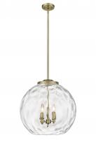Innovations Lighting 221-3S-AB-G1215-18-LED - Athens Water Glass - 3 Light - 18 inch - Antique Brass - Stem hung - Pendant
