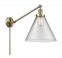 Innovations Lighting 237-AB-G42-L - Cone - 1 Light - 12 inch - Antique Brass -Adjustable Swing Arm
