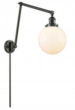 Innovations Lighting 238-OB-G201-8 - Beacon - 1 Light - 8 inch - Oil Rubbed Bronze -Adjustable Swing Arm