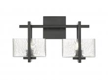 Innovations Lighting 312-2W-BK-CL-LED - Striate - 2 Light - 15 inch - Black - Bath Vanity Light
