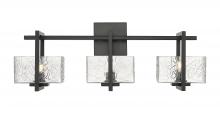 Innovations Lighting 312-3W-BK-CL-LED - Striate - 3 Light - 24 inch - Black - Bath Vanity Light