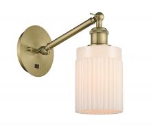 Innovations Lighting 317-1W-AB-G341-LED - Hadley - 1 Light - 5 inch - Antique Brass - Adjustable Sconce