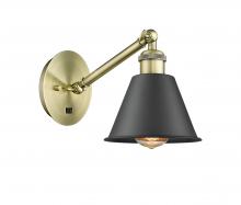 Innovations Lighting 317-1W-AB-M8-BK-LED - Smithfield - 1 Light - 7 inch - Antique Brass - Adjustable Sconce
