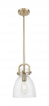 Innovations Lighting 410-1SS-CB-G412-8CL - Newton Bell - 1 Light - 8 inch - Champagne Bronze - Mini Pendant