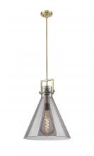 Innovations Lighting 411-1SL-BB-G411-16SM - Newton Cone - 1 Light - 16 inch - Brushed Brass - Stem hung - Pendant