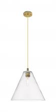 Innovations Lighting 434-1P-BB-GBC-122 - Crown Point - 1 Light - 12 inch - Brushed Brass - Pendant