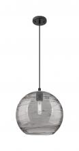 Innovations Lighting 434-1P-BK-G1213-12SM - Crown Point - 1 Light - 12 inch - Matte Black - Pendant