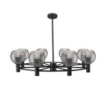 Innovations Lighting 434-8CR-BK-G1213-6SM - Crown Point - 8 Light - 36 inch - Matte Black - Chandelier