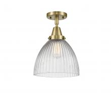 Innovations Lighting 447-1C-AB-G222-LED - Seneca Falls - 1 Light - 10 inch - Antique Brass - Semi-Flush Mount