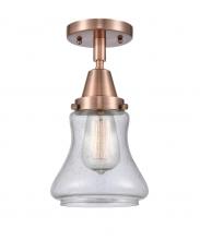 Innovations Lighting 447-1C-AC-G194-LED - Bellmont - 1 Light - 6 inch - Antique Copper - Semi-Flush Mount