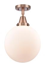 Innovations Lighting 447-1C-AC-G201-10-LED - Beacon - 1 Light - 10 inch - Antique Copper - Semi-Flush Mount