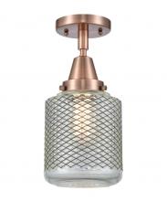 Innovations Lighting 447-1C-AC-G262-LED - Stanton - 1 Light - 6 inch - Antique Copper - Semi-Flush Mount