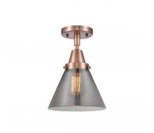 Innovations Lighting 447-1C-AC-G43-LED - Cone - 1 Light - 8 inch - Antique Copper - Semi-Flush Mount