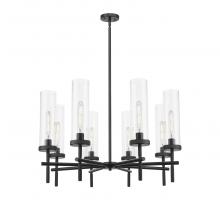 Innovations Lighting 471-8CR-BK-G471-12CL - Lincoln - 8 Light - 27 inch - Matte Black - Chandelier