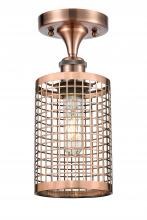 Innovations Lighting 516-1C-AC-M18-AC - Nestbrook - 1 Light - 5 inch - Antique Copper - Semi-Flush Mount