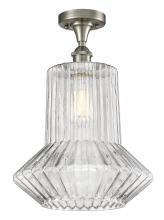 Innovations Lighting 516-1C-SN-G212-LED - Springwater - 1 Light - 12 inch - Brushed Satin Nickel - Semi-Flush Mount