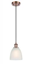 Innovations Lighting 516-1P-AC-G381-LED - Castile - 1 Light - 6 inch - Antique Copper - Cord hung - Mini Pendant