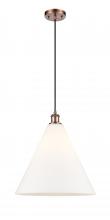 Innovations Lighting 516-1P-AC-GBC-161-LED - Berkshire - 1 Light - 16 inch - Antique Copper - Cord hung - Pendant