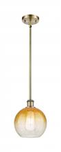 Innovations Lighting 516-1S-AB-G483-8AM - Brookhaven Globe - 1 Light - 8 inch - Antique Brass - Stem hung - Mini Pendant