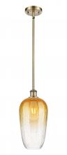 Innovations Lighting 516-1S-AB-G484-7AM - Brookhaven Flute - 1 Light - 7 inch - Antique Brass - Stem hung - Mini Pendant