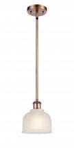 Innovations Lighting 516-1S-AC-G411-LED - Dayton - 1 Light - 6 inch - Antique Copper - Mini Pendant