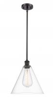 Innovations Lighting 516-1S-OB-GBC-122 - Berkshire - 1 Light - 12 inch - Oil Rubbed Bronze - Mini Pendant