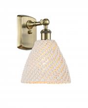 Innovations Lighting 516-1W-AB-NBD-75-NAT - Bristol Natural - 1 Light - 8 inch - Antique Brass - Sconce