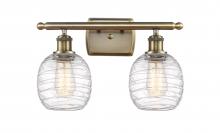 Innovations Lighting 516-2W-AB-G1013-LED - Belfast - 2 Light - 16 inch - Antique Brass - Bath Vanity Light
